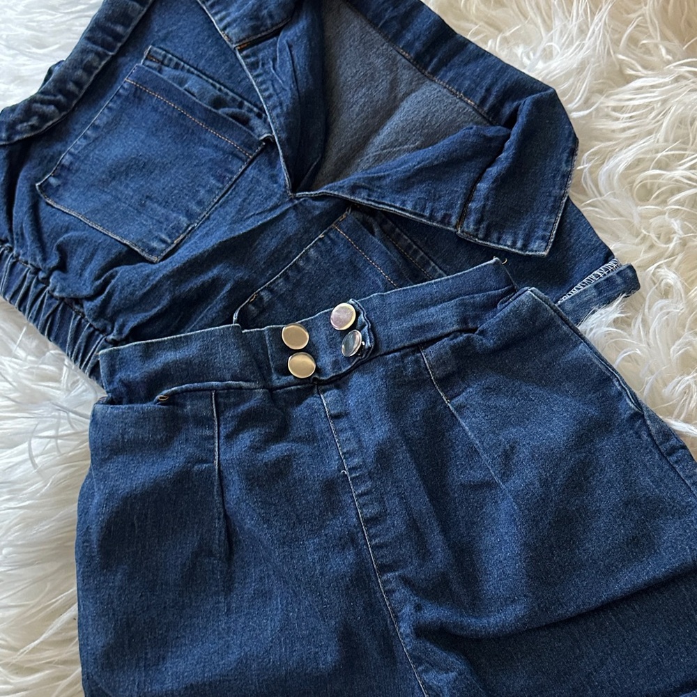 High-Rise Dark Blue Women's Denim Jeans